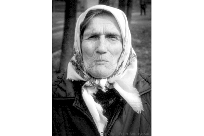 Woman refusing to leave her radiation-affected farm in southern Belarus.