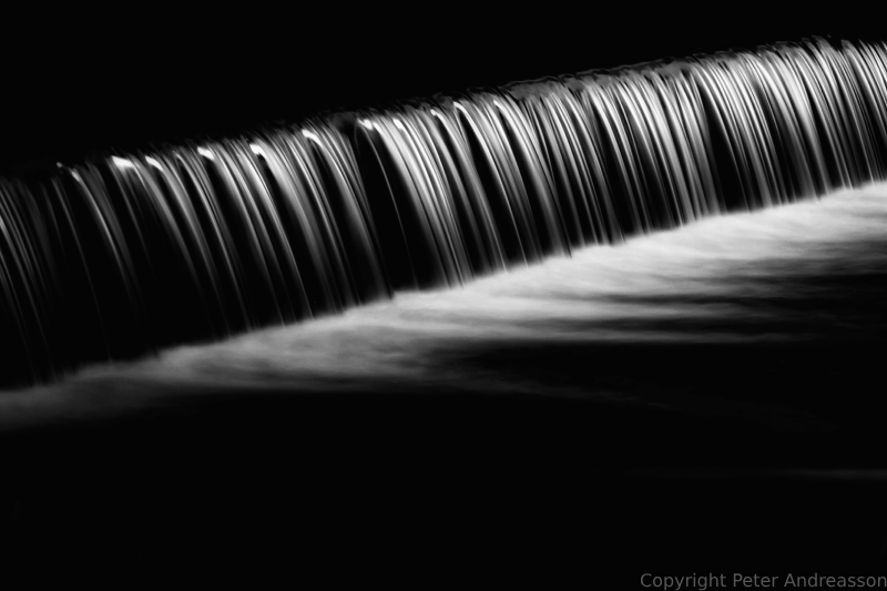 Waterfall at Druvefors dam in Bor&aring;s.
